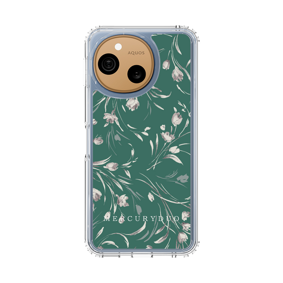 スリムプロテクションケース［ MERCURYDUO - ボタニカルフラワー - Green ］