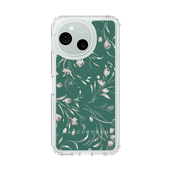 スリムプロテクションケース［ MERCURYDUO - ボタニカルフラワー - Green ］