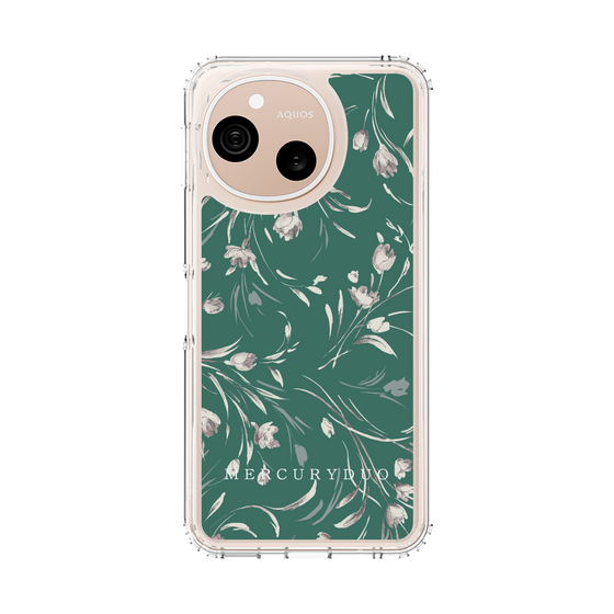 スリムプロテクションケース［ MERCURYDUO - ボタニカルフラワー - Green ］
