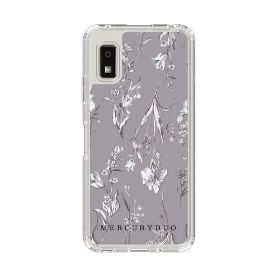 スリムプロテクションケース［ MERCURYDUO - ボタニカルフラワー - Grey ］