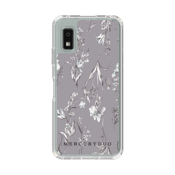 スリムプロテクションケース［ MERCURYDUO - ボタニカルフラワー - Grey ］