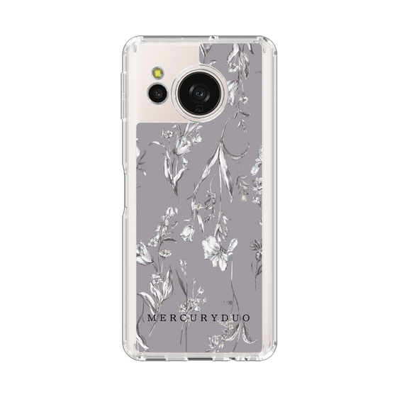 スリムプロテクションケース［ MERCURYDUO - ボタニカルフラワー - Grey ］