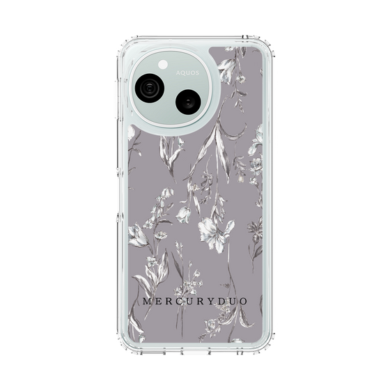スリムプロテクションケース［ MERCURYDUO - ボタニカルフラワー - Grey ］