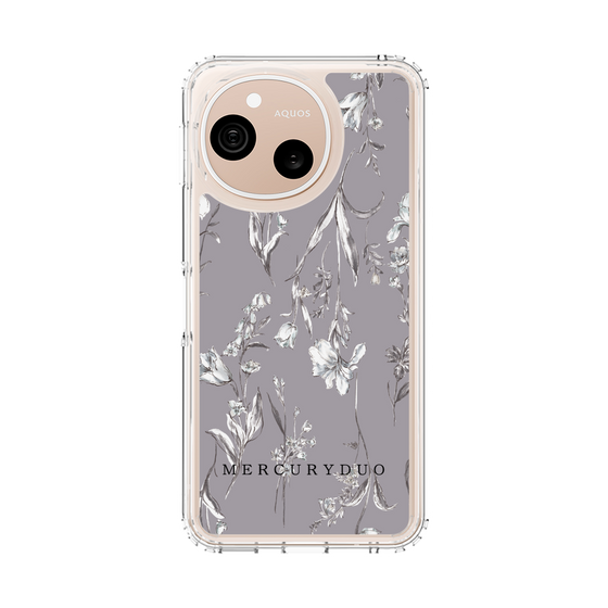 スリムプロテクションケース［ MERCURYDUO - ボタニカルフラワー - Grey ］