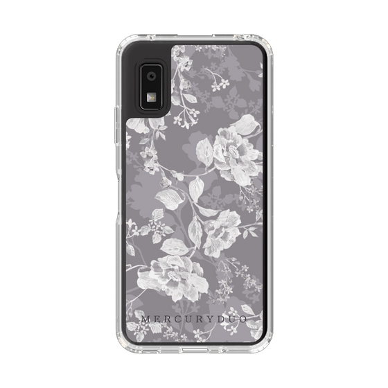 スリムプロテクションケース［ MERCURYDUO - ニュアンスフラワー -Grey ］