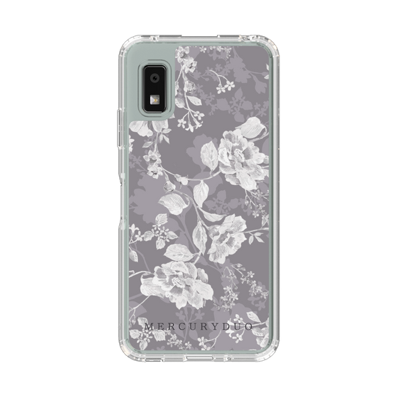 スリムプロテクションケース［ MERCURYDUO - ニュアンスフラワー -Grey ］