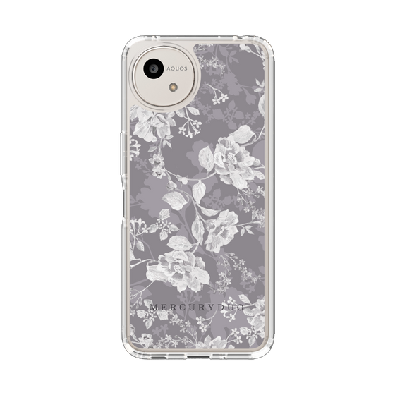 スリムプロテクションケース［ MERCURYDUO - ニュアンスフラワー -Grey ］