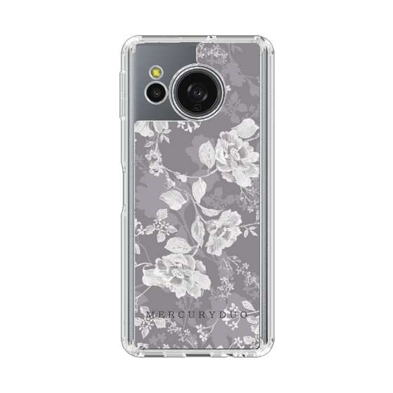 スリムプロテクションケース［ MERCURYDUO - ニュアンスフラワー -Grey ］