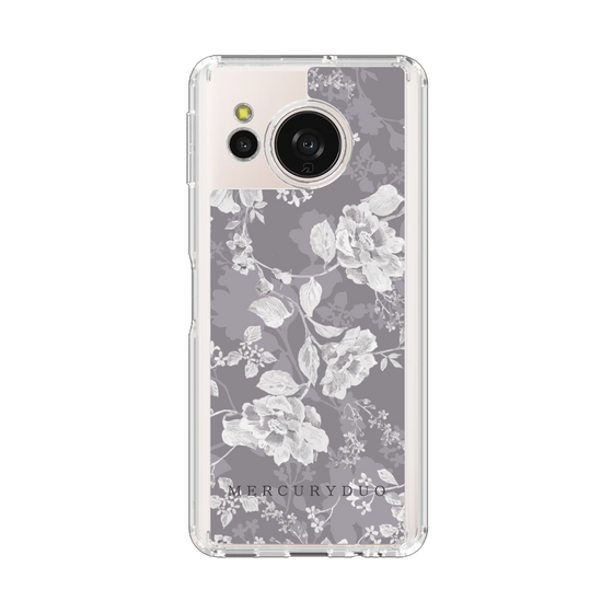 スリムプロテクションケース［ MERCURYDUO - ニュアンスフラワー -Grey ］
