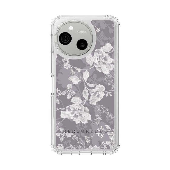 スリムプロテクションケース［ MERCURYDUO - ニュアンスフラワー -Grey ］