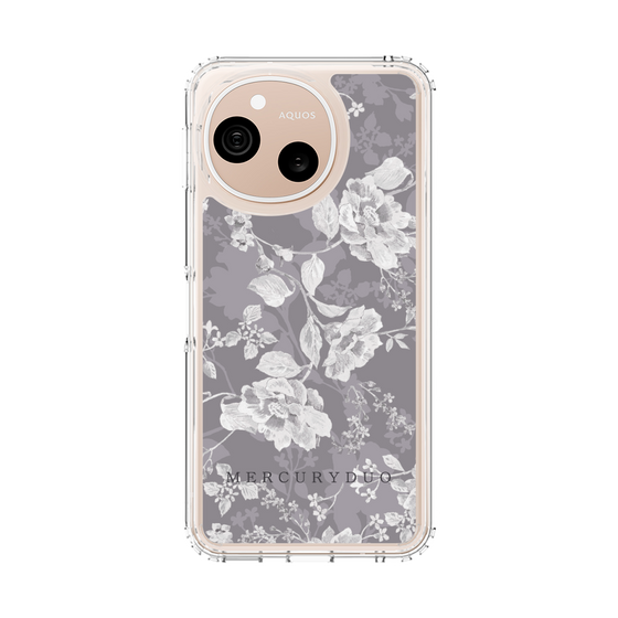 スリムプロテクションケース［ MERCURYDUO - ニュアンスフラワー -Grey ］