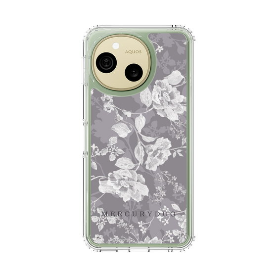 スリムプロテクションケース［ MERCURYDUO - ニュアンスフラワー -Grey ］