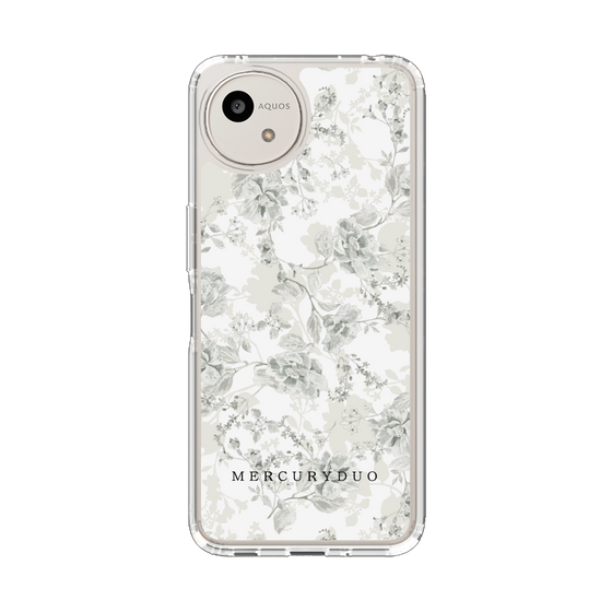 スリムプロテクションケース［ MERCURYDUO - ニュアンスフラワー - White ］