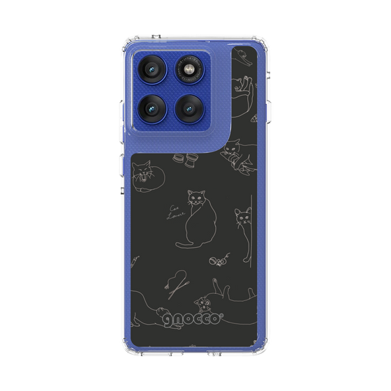 スリムプロテクションケース［ gnocco - CatLover - ブラック ］