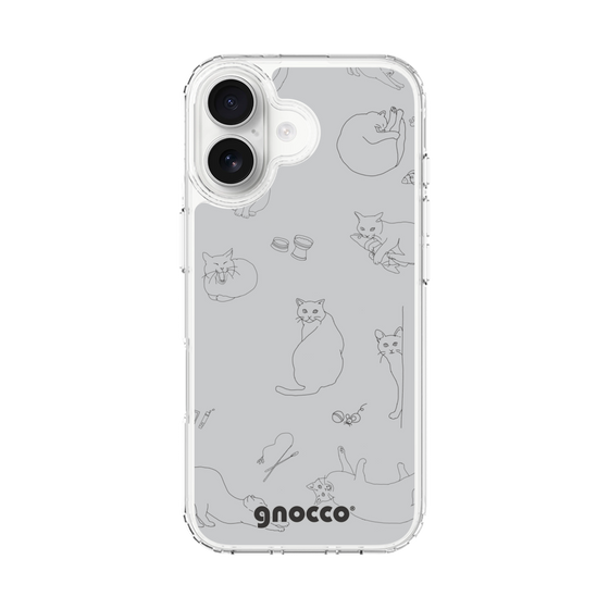 スリムプロテクションケース［ gnocco - CatLover - グレー ］