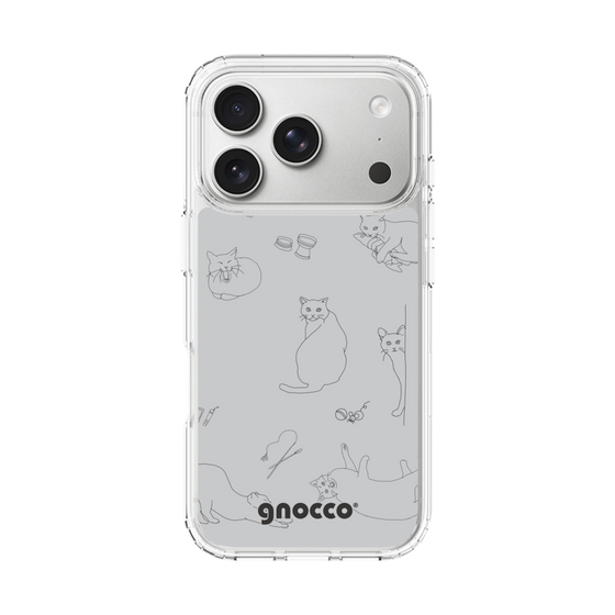 スリムプロテクションケース［ gnocco - CatLover - グレー ］