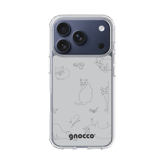 スリムプロテクションケース［ gnocco - CatLover - グレー ］