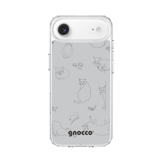 スリムプロテクションケース［ gnocco - CatLover - グレー ］