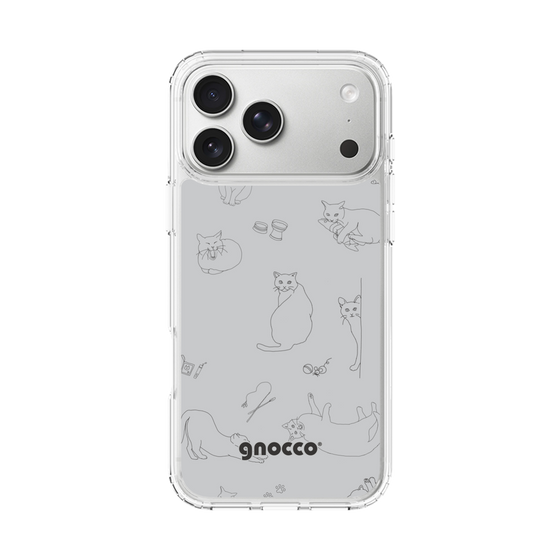 スリムプロテクションケース［ gnocco - CatLover - グレー ］