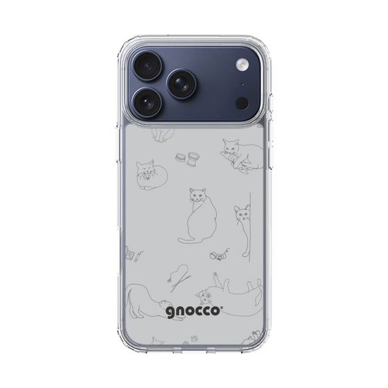 スリムプロテクションケース［ gnocco - CatLover - グレー ］