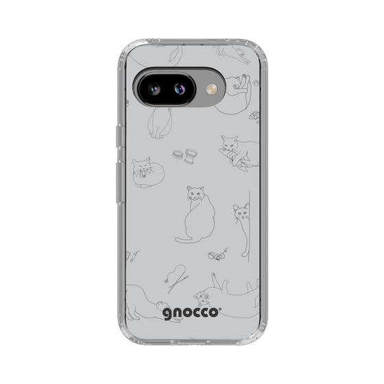 スリムプロテクションケース［ gnocco - CatLover - グレー ］