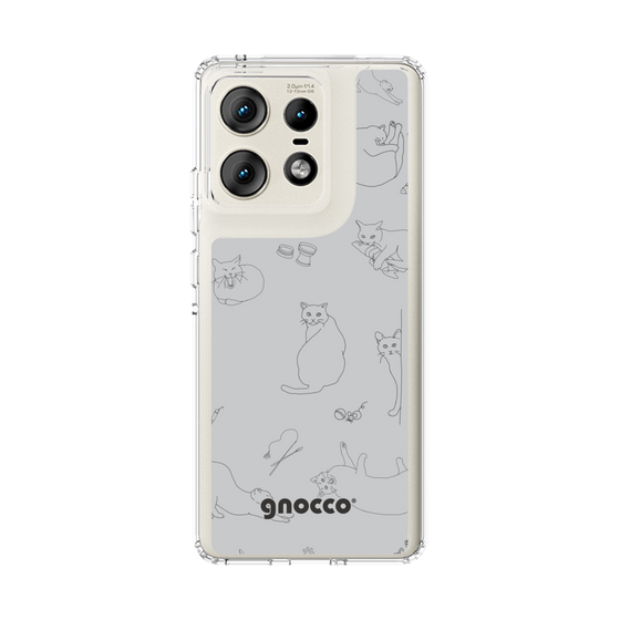 スリムプロテクションケース［ gnocco - CatLover - グレー ］
