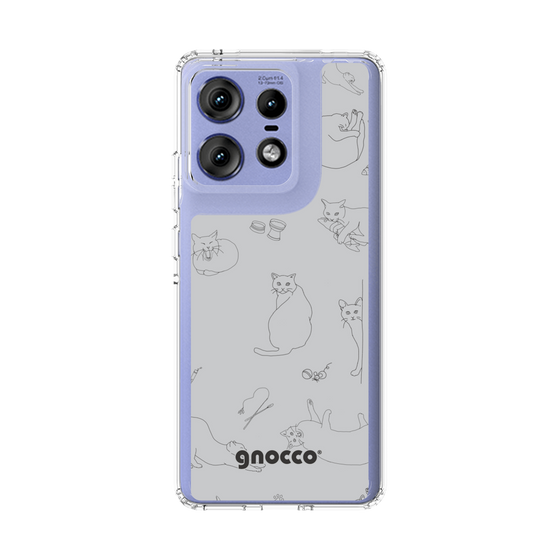 スリムプロテクションケース［ gnocco - CatLover - グレー ］