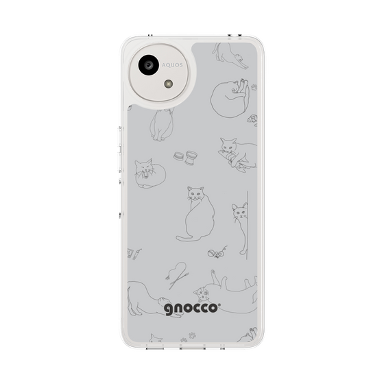 スリムプロテクションケース［ gnocco - CatLover - グレー ］