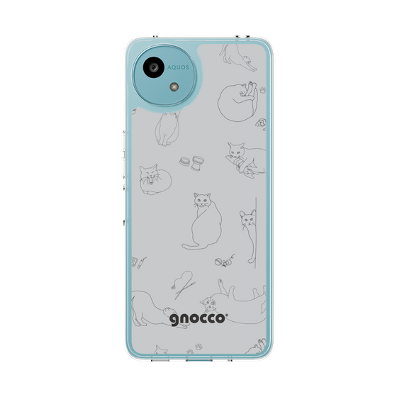 スリムプロテクションケース［ gnocco - CatLover - グレー ］