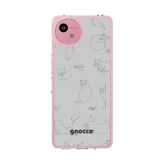 スリムプロテクションケース［ gnocco - CatLover - グレー ］