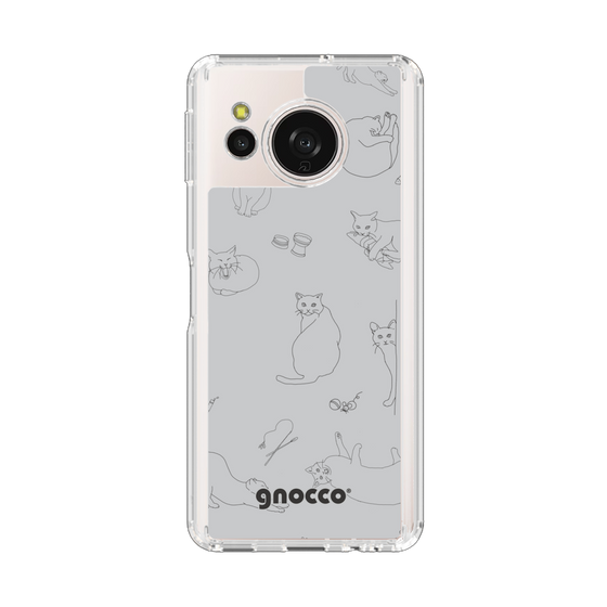 スリムプロテクションケース［ gnocco - CatLover - グレー ］
