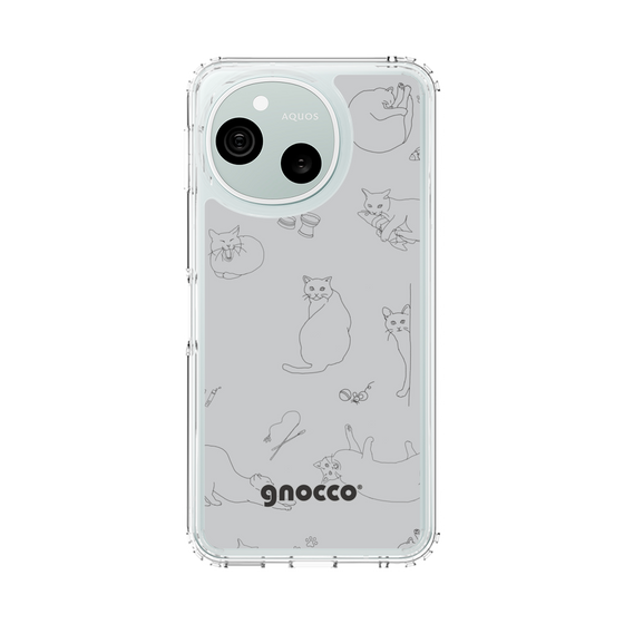 スリムプロテクションケース［ gnocco - CatLover - グレー ］