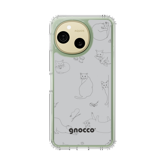 スリムプロテクションケース［ gnocco - CatLover - グレー ］