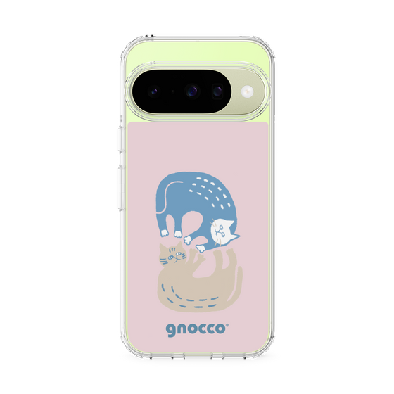 スリムプロテクションケース［ gnocco - 遊ぶ猫さんたち ］
