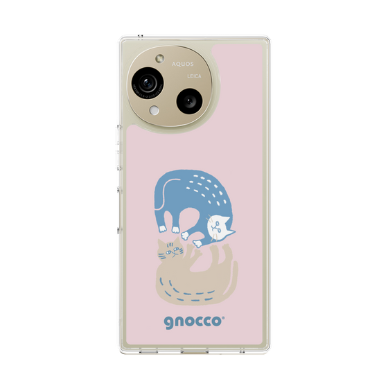 スリムプロテクションケース［ gnocco - 遊ぶ猫さんたち ］