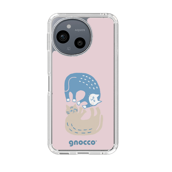 スリムプロテクションケース［ gnocco - 遊ぶ猫さんたち ］