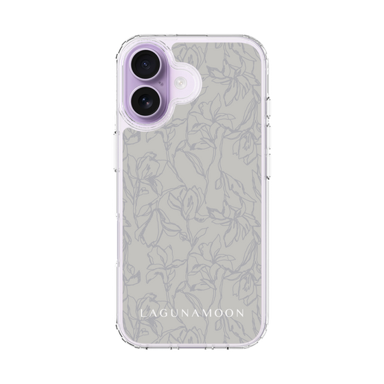 スリムプロテクションケース［ LAGUNAMOON - フラワーパターン - Grey ］