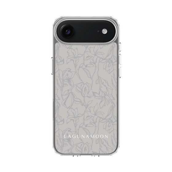 スリムプロテクションケース［ LAGUNAMOON - フラワーパターン - Grey ］