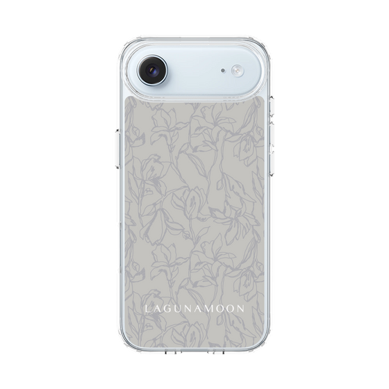 スリムプロテクションケース［ LAGUNAMOON - フラワーパターン - Grey ］