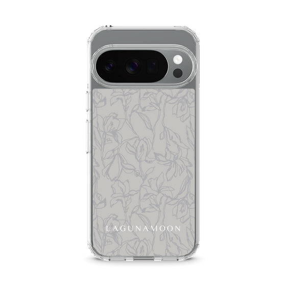 スリムプロテクションケース［ LAGUNAMOON - フワラーパターン - Grey ］