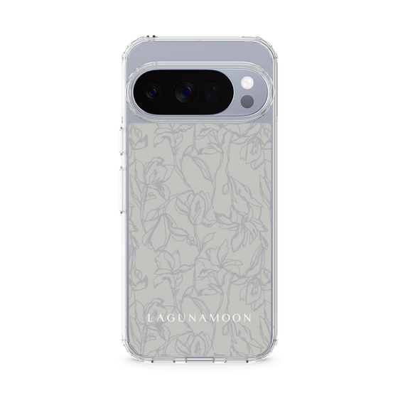 スリムプロテクションケース［ LAGUNAMOON - フワラーパターン - Grey ］
