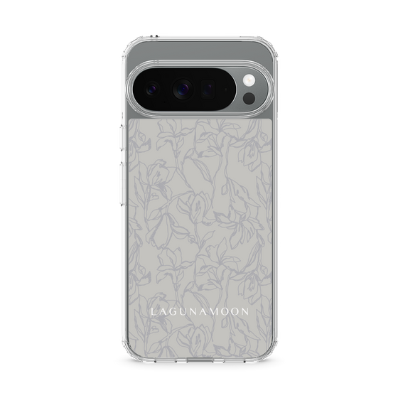 スリムプロテクションケース［ LAGUNAMOON - フワラーパターン - Grey ］