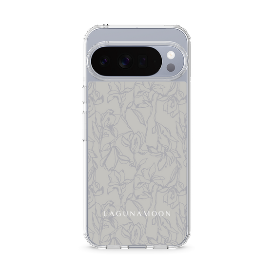 スリムプロテクションケース［ LAGUNAMOON - フワラーパターン - Grey ］