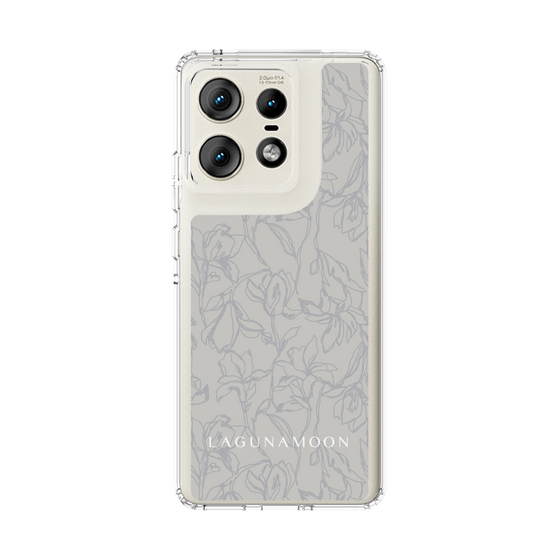 スリムプロテクションケース［ LAGUNAMOON - フワラーパターン - Grey ］