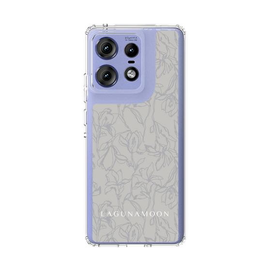 スリムプロテクションケース［ LAGUNAMOON - フワラーパターン - Grey ］