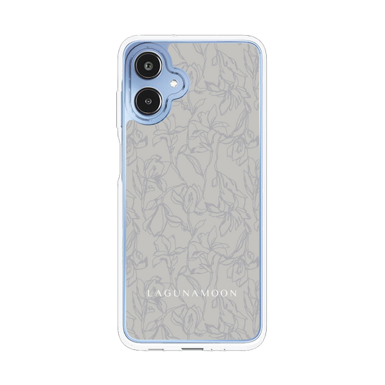 スリムプロテクションケース［ LAGUNAMOON - フワラーパターン - Grey ］
