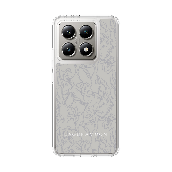 スリムプロテクションケース［ LAGUNAMOON - フワラーパターン - Grey ］