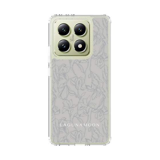 スリムプロテクションケース［ LAGUNAMOON - フワラーパターン - Grey ］