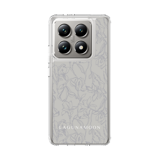 スリムプロテクションケース［ LAGUNAMOON - フワラーパターン - Grey ］
