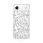 スリムプロテクションケース［ LAGUNAMOON - フラワーパターン - Clear×Grey ］